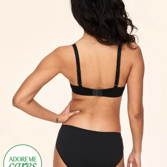 Adore Me Black Bra and Panty Set 36c, 34d - Picture 3 of 4